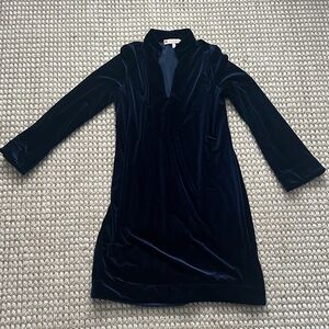 Jude Connally Navy Velvet Mini Dress